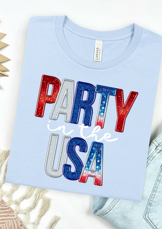 Stars, Stripes & Party Vibes Bella Canvas T-Shirt
