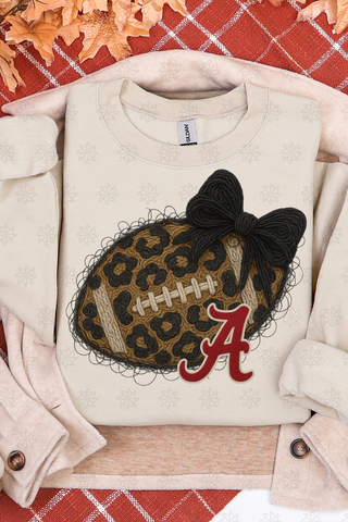 Faux Yarn College Teams Sweatshirt
