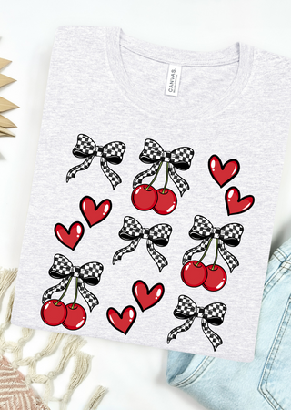 Cherry Grid Bella Canvas T-Shirt