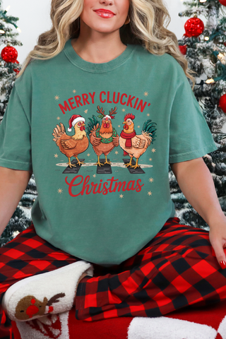 Merry Clucking Christmas Tee