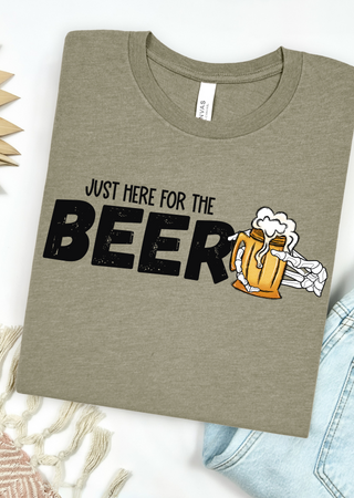 Here For Beer Bella Canvas T-Shirt