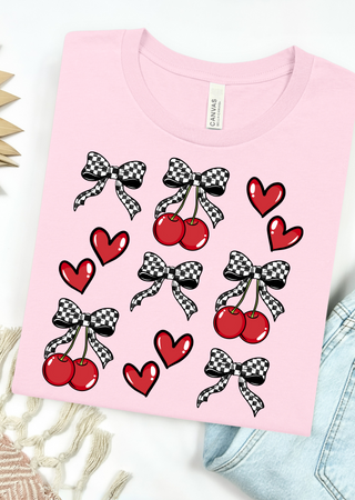 Cherry Grid Bella Canvas T-Shirt