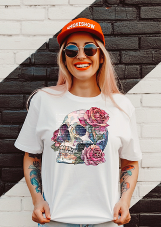 Watercolor Skulls Tee