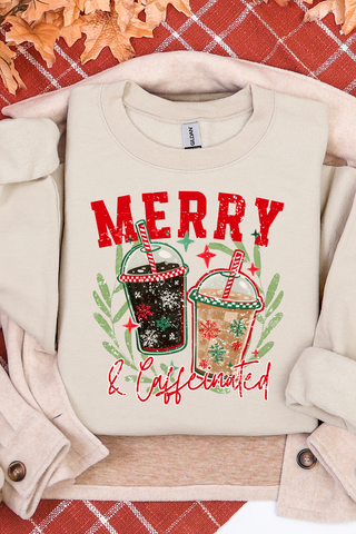 Merry & Caffeinated Cups Sweatshirt