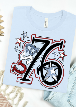 USA Doodle Bella Canvas T-Shirt