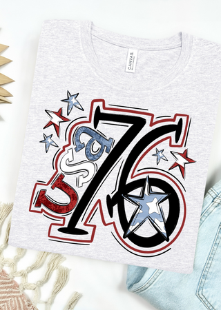 USA Doodle Bella Canvas T-Shirt