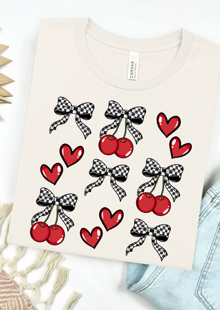 Cherry Grid Bella Canvas T-Shirt