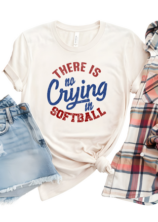 No Crying in Softball Bella Canvas T-Shirt