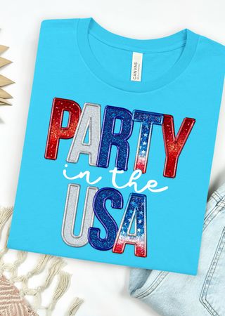 Stars, Stripes & Party Vibes Bella Canvas T-Shirt