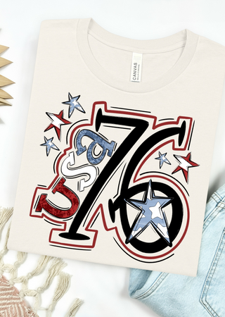 USA Doodle Bella Canvas T-Shirt