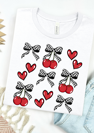 Cherry Grid Bella Canvas T-Shirt