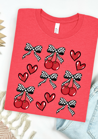 Cherry Grid Bella Canvas T-Shirt