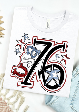 USA Doodle Bella Canvas T-Shirt
