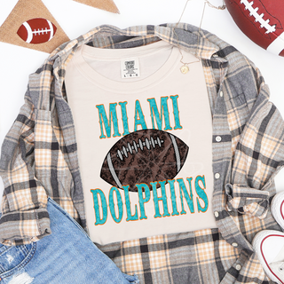 Retro Leopard Dolphins Tee
