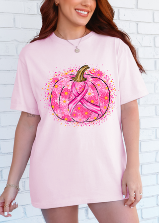 Pink Ribbon Pumpkin Tee