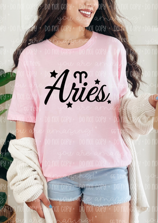 Aries Zodiac Sign Tee