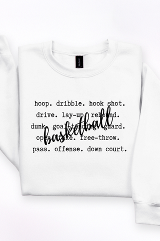 Basketball Typography Sweatshirt