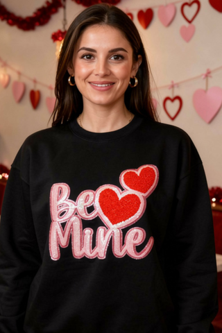 Be Mine Sequin Patch Sweatshirt