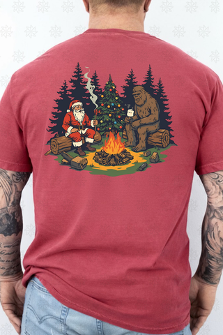 Bigfoot & Santa Christmas Tee