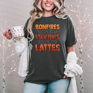 Bonfires Leggings Lattes Tee