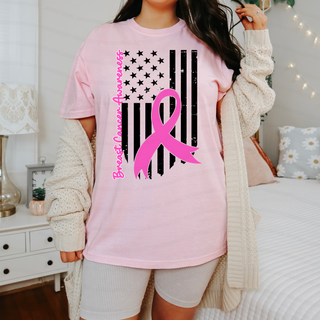 Breast Cancer Awareness Flag Tee