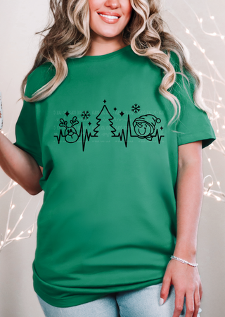 Christmas Heartbeat Tee