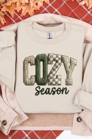 Cozy Season Faux Yarn Sweatshirt