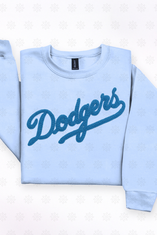 Dodgers Faux Yarn Tee or Sweatshirt