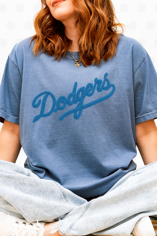 Dodgers Faux Yarn Tee or Sweatshirt