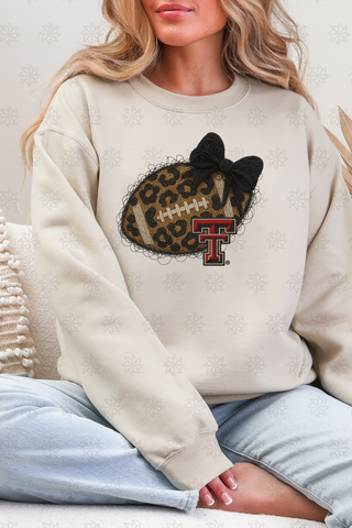 Faux Yarn College Teams Sweatshirt