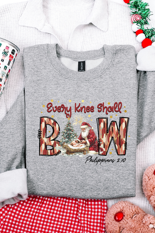 Every Knee Shall Bow Sport Grey Sweatshirt