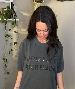 Pitch Black Spangle Comfort Colors T-Shirt