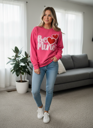 Be Mine Sequin Patch Sweatshirt