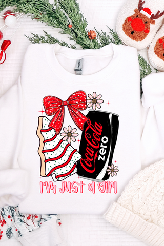 Just A Girl Christmas Cake CZ Sweatshirt