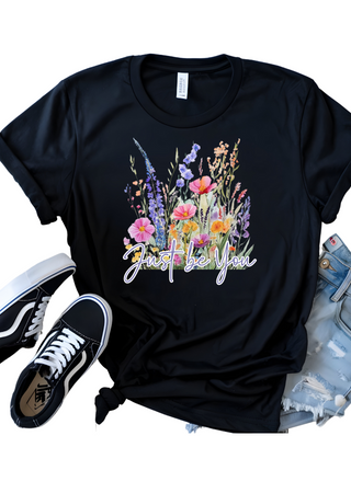 Just Be You Floral Bella Canvas T-Shirt