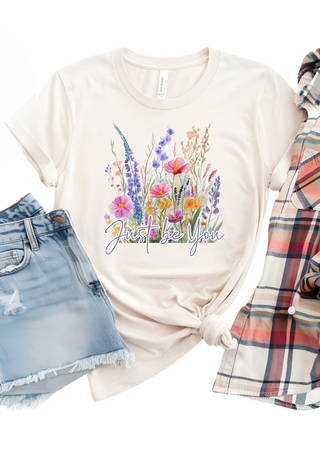 Just Be You Floral Bella Canvas T-Shirt