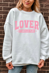 White Sweatshirt Pink Writing