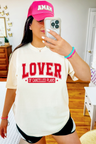 Ivory Tee Red Writing