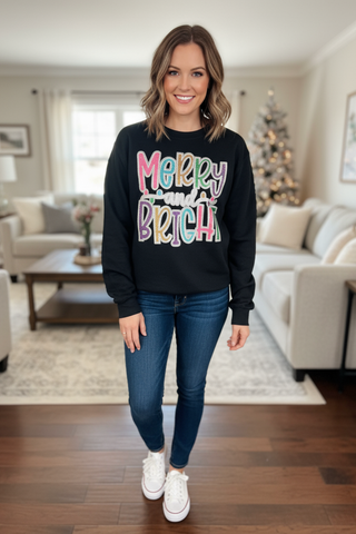 Merry & Bright Sequin Sweatshirt