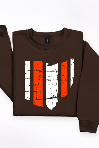 Orange  & White Ohio Sweatshirt