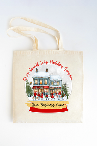 Personalized Snow Globe Tote Bag