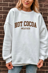 White Sweatshirt Brown Writing