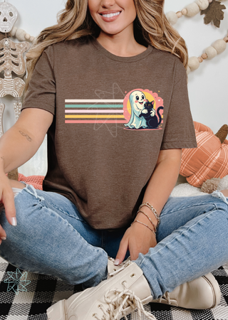 Retro Ghost & Cat Tee
