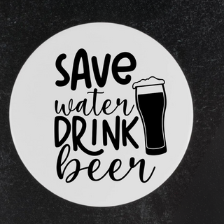 Save Water Drink Beer Coaster Set