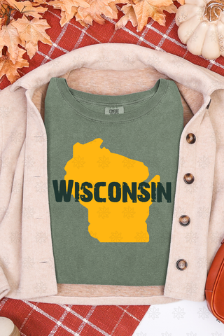 Wisconsin Gold & Green Tee